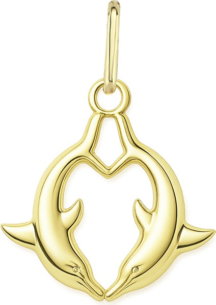 Sevgili Yunuslar Altın Kolye Ucu