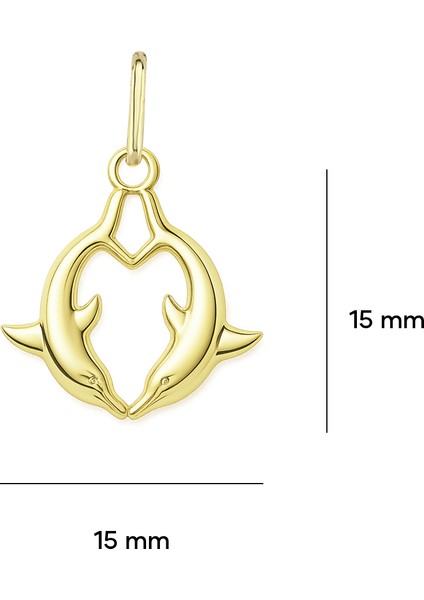 Sevgili Yunuslar Altın Kolye Ucu fiyatları