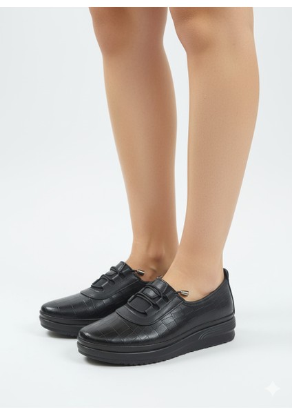 Kadın Ortopedik Kaydırmaz Taban Lastik Bağcıklı Dört Mevsim Günlük Ayakkabı modelleri