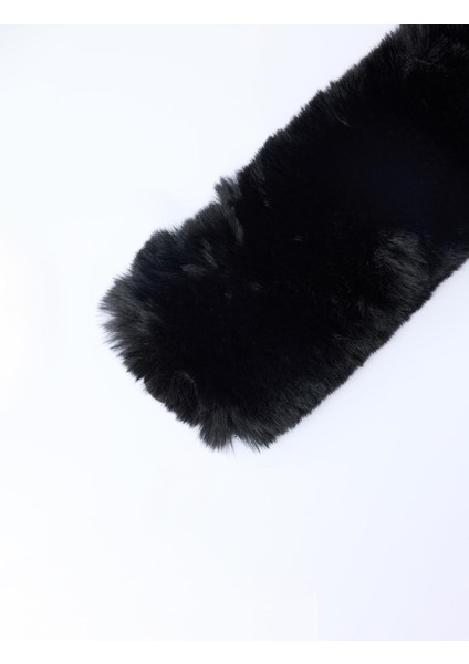Siyah Kısa Peluş Atkı fiyatları
