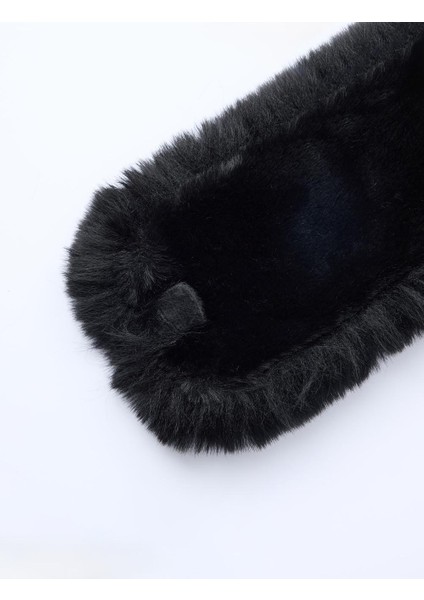 Siyah Kısa Peluş Atkı modelleri