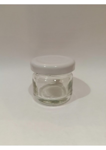 29CC Şeffaf Cam Beyaz Kapak Kavanoz,mini Kavanoz,bal Kavanozu,süs KAVANOZU,100 Adet