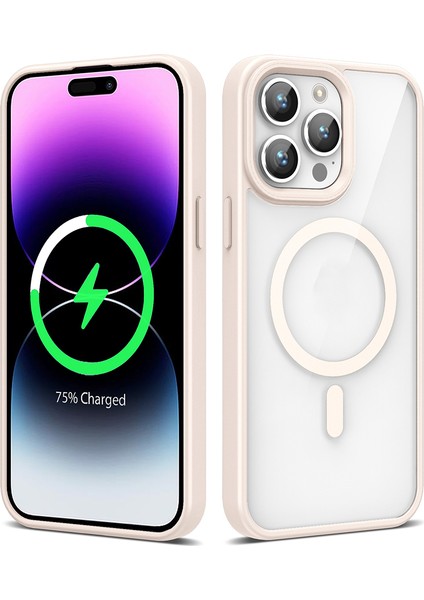 Apple iPhone 14 Pro Max Kılıf M-Safe Wireless Şarj Özellikli Silikon Zore Ege Kapak