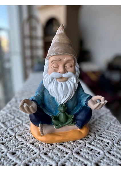 Yogacı Cüce, Dekoratif Biblo, Eller Açık Yogacı, Yogi, Hediyelik Biblo