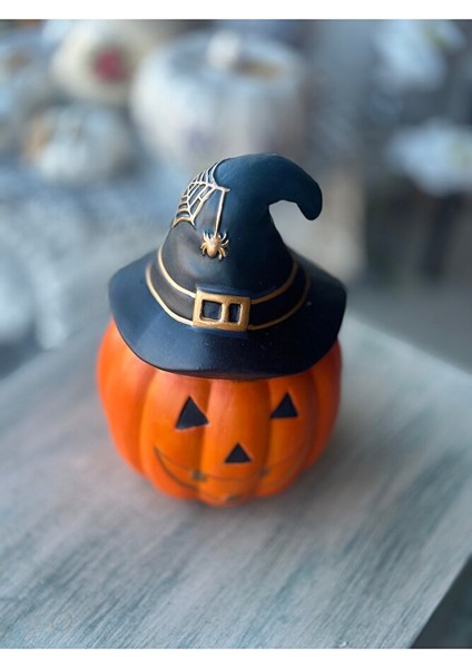Halloween Dekorasyon, Cadılar Bayramı, Kabak Dekorasyon, Balkabağı, Pumpkin, Şapkalı Balkabağı fırsatları