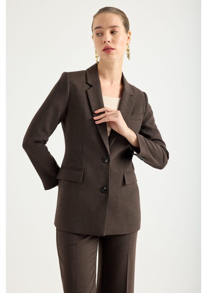 Çift Düğmeli Blazer Takım Ceket