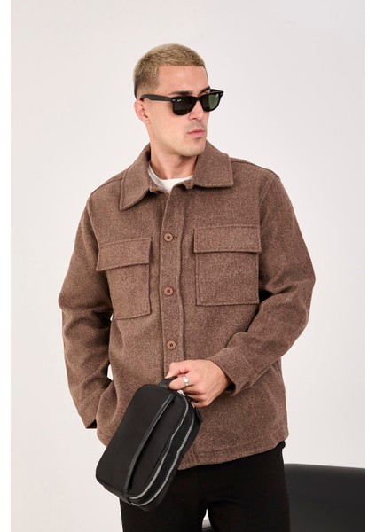 Oversize/regular Fit Düğmeli %100 Pamuk Ceket - Kışlık Basic Model