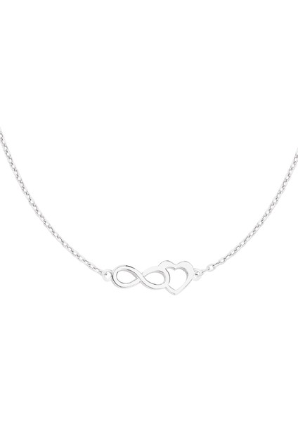 Gümüş Sonsuz Aşk Kolye