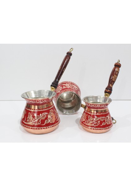 Erzincan Işlemeli Tombik Bakır Cezve Seti fiyatları