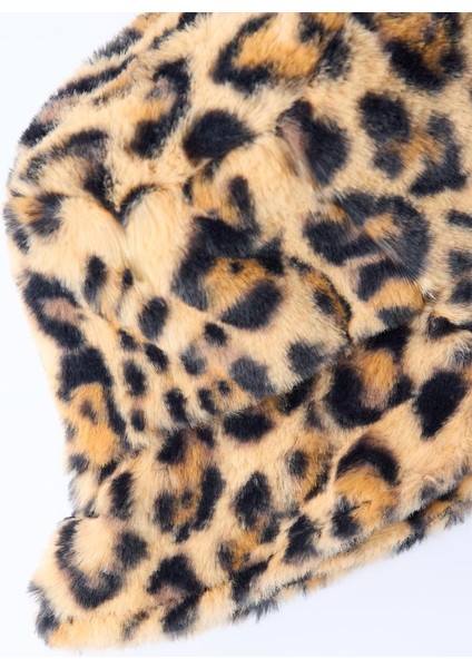 Kahverengi Leopar Desenli Peluş Şapka fiyatları