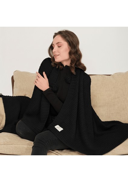 Coco Pirinç Örgü Ponponlu Triko Tv Battaniyesi Throw Koltuk Şalı modelleri