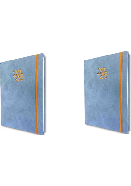 Gezginler Kırtasiye 14*20 2026 Ajanda 2 Adet Pastel Mavi