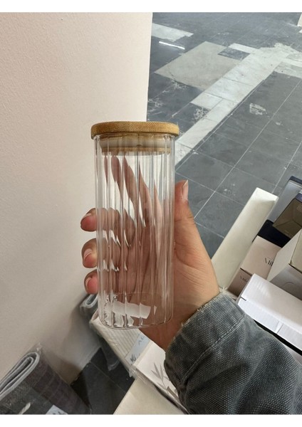 12 Adet Pinterest Tasarım Bambu Kapaklı Vakum Özellikli Baharatlık Seti, Baharat Saklama Kavanozu