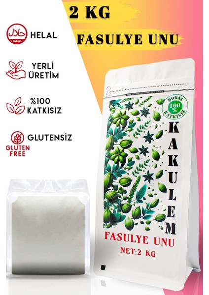 Glutensiz Sertifikalı Fasulye Unu 2 kg