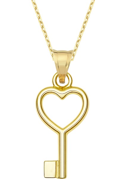 Kalpli Anahtar Altın Kolye