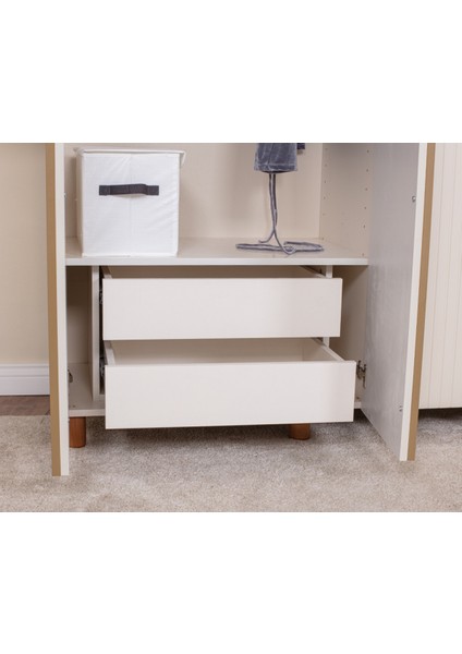 İtra 5 Kapaklı Gardırop – Krem Gövde, Krem Lake Kapak indirimleri