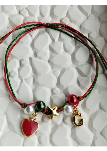 Yılbaşı Kalp, Yıldız ve Harf Detaylı Bileklik fiyatları