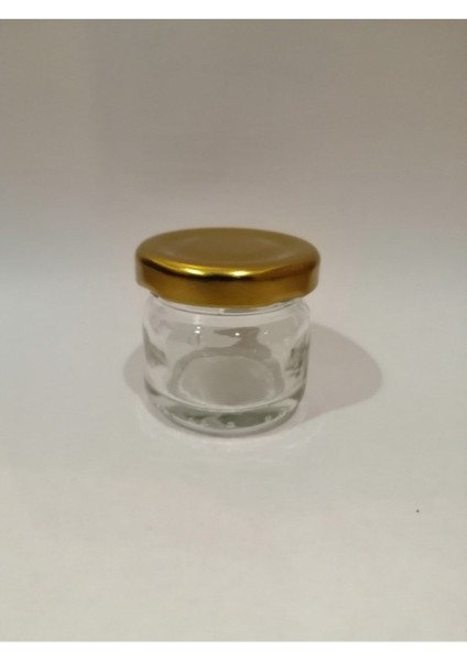 29CC Şeffaf Cam Sarı Kapak Kavanoz,mini Kavanoz,bal Kavanozu,süs Kavanozu,50 Adet
