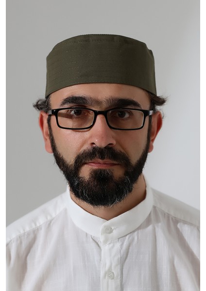 Elif Vav Nakışlı Kalıp Namaz Takkesi - Haki modelleri