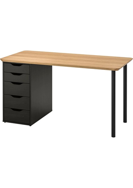 Alex Çalışma Masası Bambu Venge 140 x 65 cm Anfallare Adıls