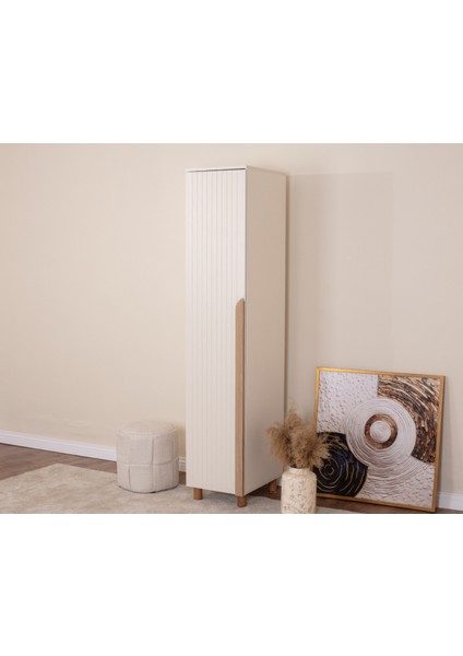 1 Kapaklı Gardırop – Krem Gövde, Krem Lake Kapak