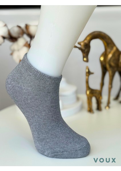 Pamuklu Çok Renkli Erkek Sneaker Çorap 12 'li