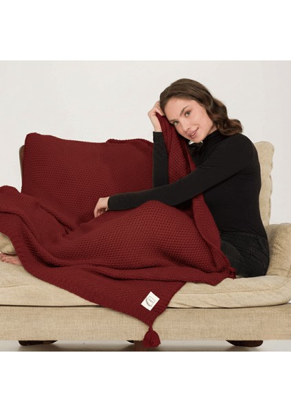 Coco Pirinç Örgü Ponponlu Triko Tv Battaniyesi Throw Koltuk Şalı modelleri