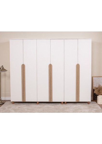 İtra 6 Kapaklı Gardırop – Krem Gövde Krem MDFLAM Kapaklı fiyatları