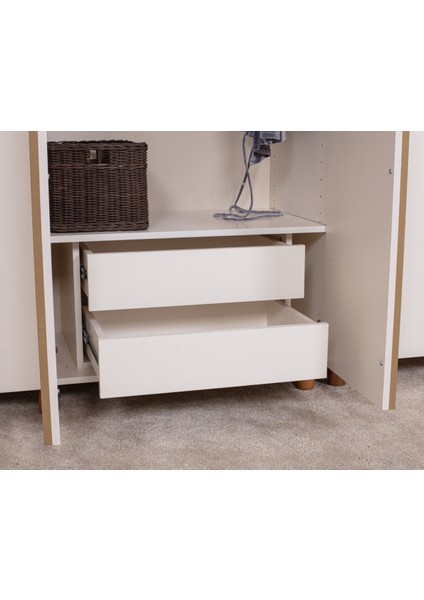 İtra 6 Kapaklı Gardırop – Krem Gövde Krem MDFLAM Kapaklı indirimleri