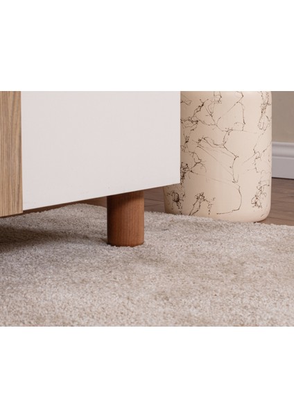 İtra 6 Kapaklı Gardırop – Krem Gövde Krem MDFLAM Kapaklı