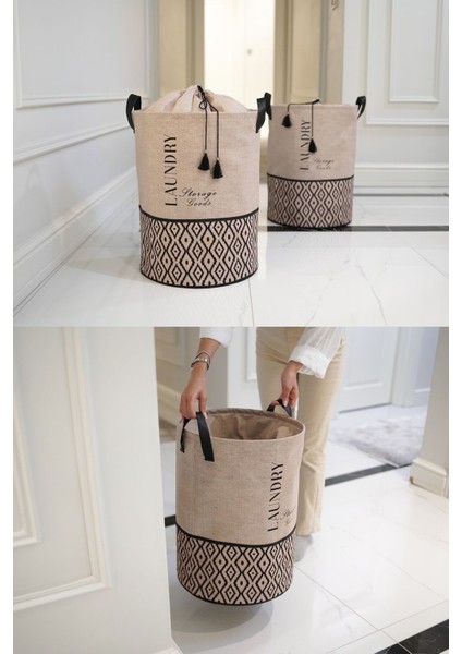 Yuvarlak Torbalı Sepet (35 x 35 x 50 Cm) fırsatları