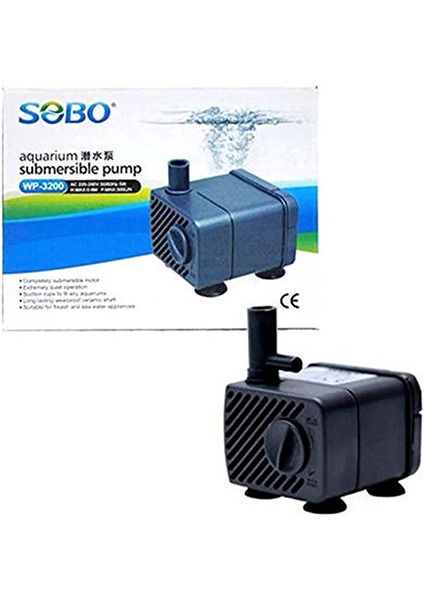 Sobo Akvaryum Sump (Kafa) Motoru WP-3200 5W,300L