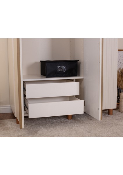 İtra 3 Kapaklı Gardırop – Krem Gövde, Krem Lake Kapak indirimleri