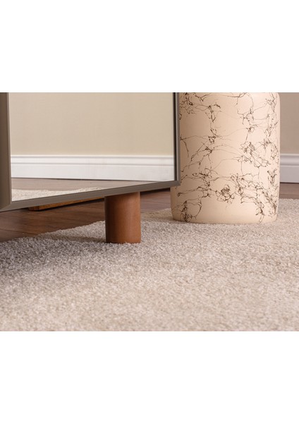 İtra 4 Kapaklı Gardırop – Krem Gövde, Meşe MDFLAM Aynalı Kapak