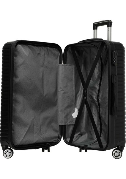 Orta Boy Valiz Unisex Siyah Sanderum -O modelleri