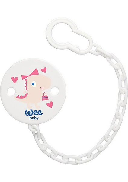 Desenli Emzik Askısı Pembe Dinazor