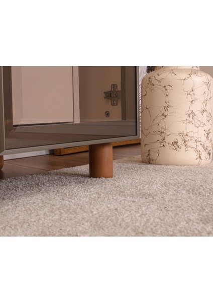 İtra 4 Kapaklı Gardırop – Krem Gövde, Krem Lake Camlı Kapak