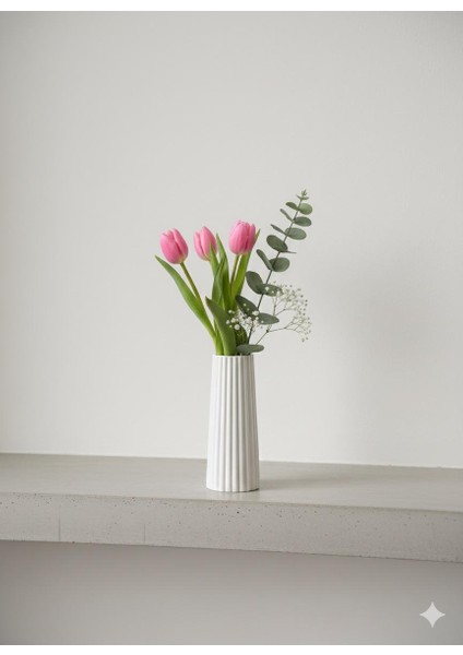 Dekoratif Vazo Bohem Tarz Büyük Boy Zarif Çizgili Iskandinav Vazo / Ev Ofis 19 cm fiyatları