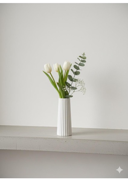 Dekoratif Vazo Bohem Tarz Büyük Boy Zarif Çizgili Iskandinav Vazo / Ev Ofis 19 cm fırsatları