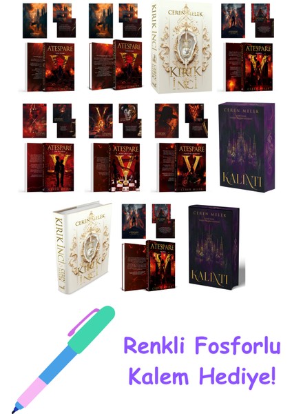 Ceren Melek 11 Kitap Seti + Fosforlu Kalem Hediye