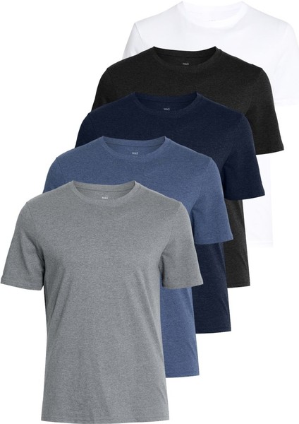 5'li Pamuklu Kısa Kollu T-Shirt