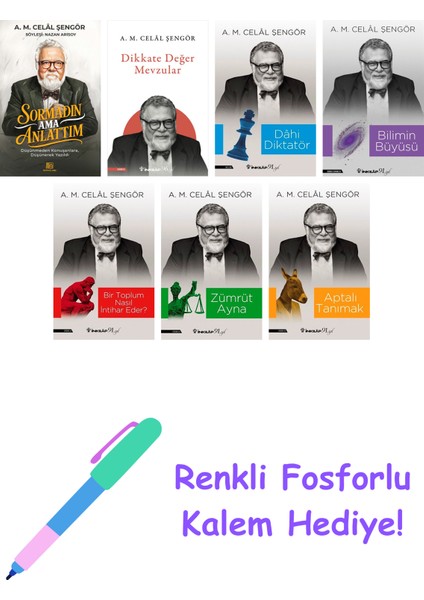 A. M. Celal Şengör 7 Kitap Seti + Fosforlu Kalem Hediye