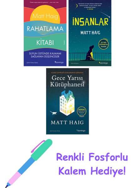 Matt Haig 3 Kitap Seti + Fosforlu Kalem Hediye