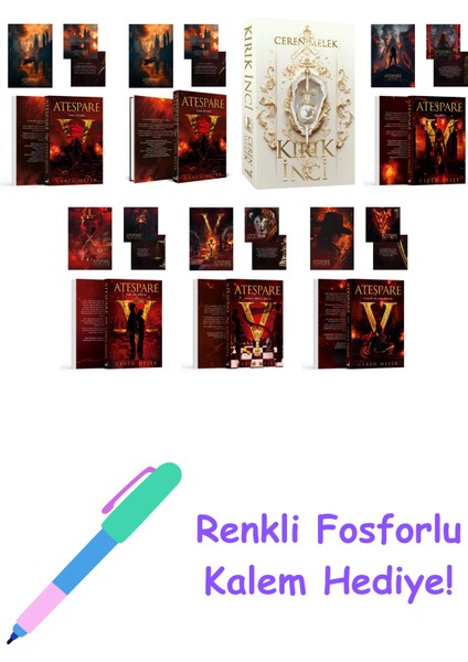 Ceren Melek 7 Kitap Seti + Fosforlu Kalem Hediye