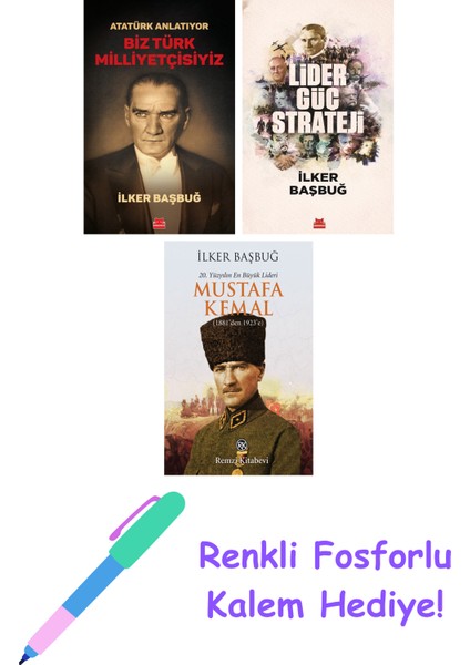 Ilker Başbuğ 3 Kitap Seti + Fosforlu Kalem Hediye