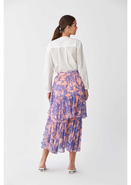 Yırtmaç Detaylı Desenli Uzun Etek Standart Renk Y2015090_089 fırsatları