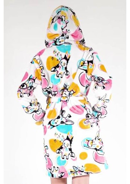 Kadın Pembe Renk Kapüşonlu Welsoft Kuşaklı Uzun Kollu Sabahlık C4T8N0303 fırsatları