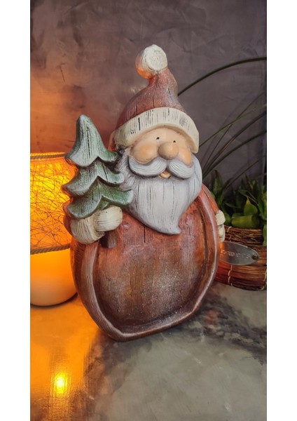 Çam Ağaçlı Noel Baba Polyester Dekoratif Obje fiyatları