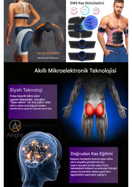 Yeni Nesil 8 Modlu Karın Kol Bacak ve Tüm Vücut Kas Geliştirme Cihazı Dijital Ekranlı Profesyonel Ems Aleti modelleri