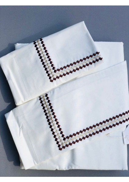 %100 Organic Pamuk Jakarlı - Estetik Zarif Nakış Işlemeli Terra Serisi Pike Takım(3renk Seçenneği) indirimleri